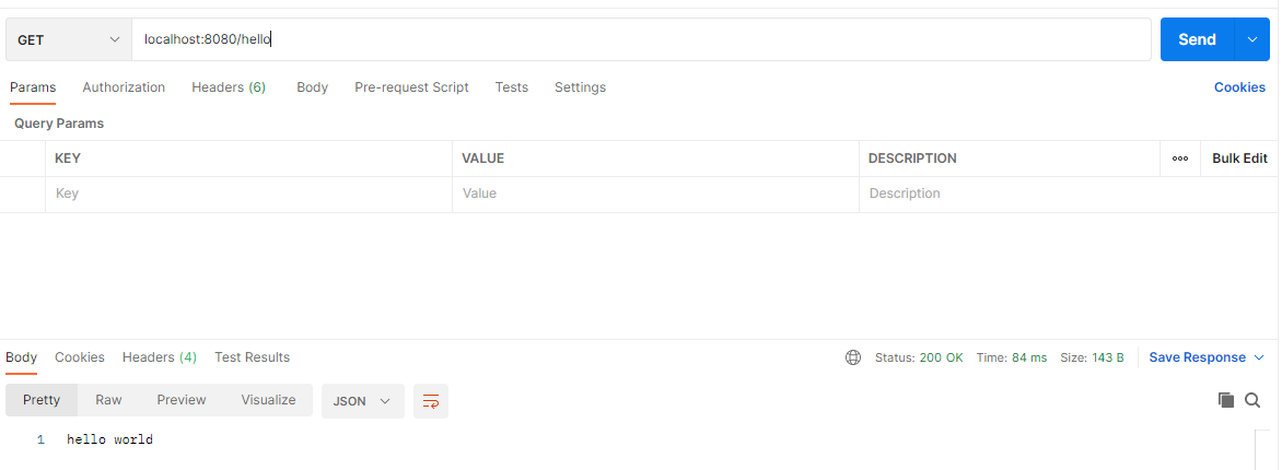 postman hello api